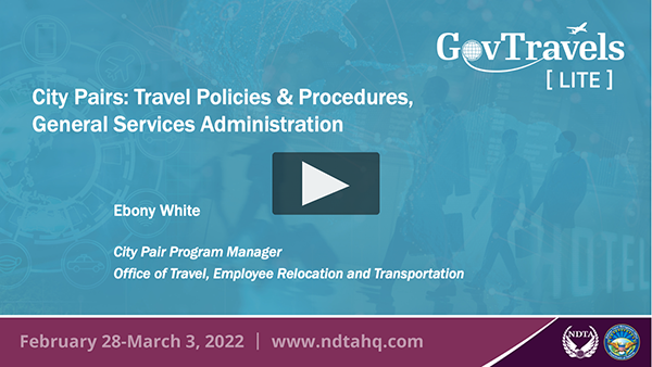 City Pairs: Travel Policies & Procedures, General Services Administration