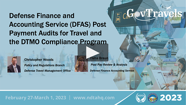 Defense Finance and Accounting Service (DFAS) Post Payment Audits for Travel and the DTMO Compliance Program